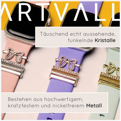 Apple Watch Charms Set verschiebbar Metall Anhänger Schmuckzubehör 