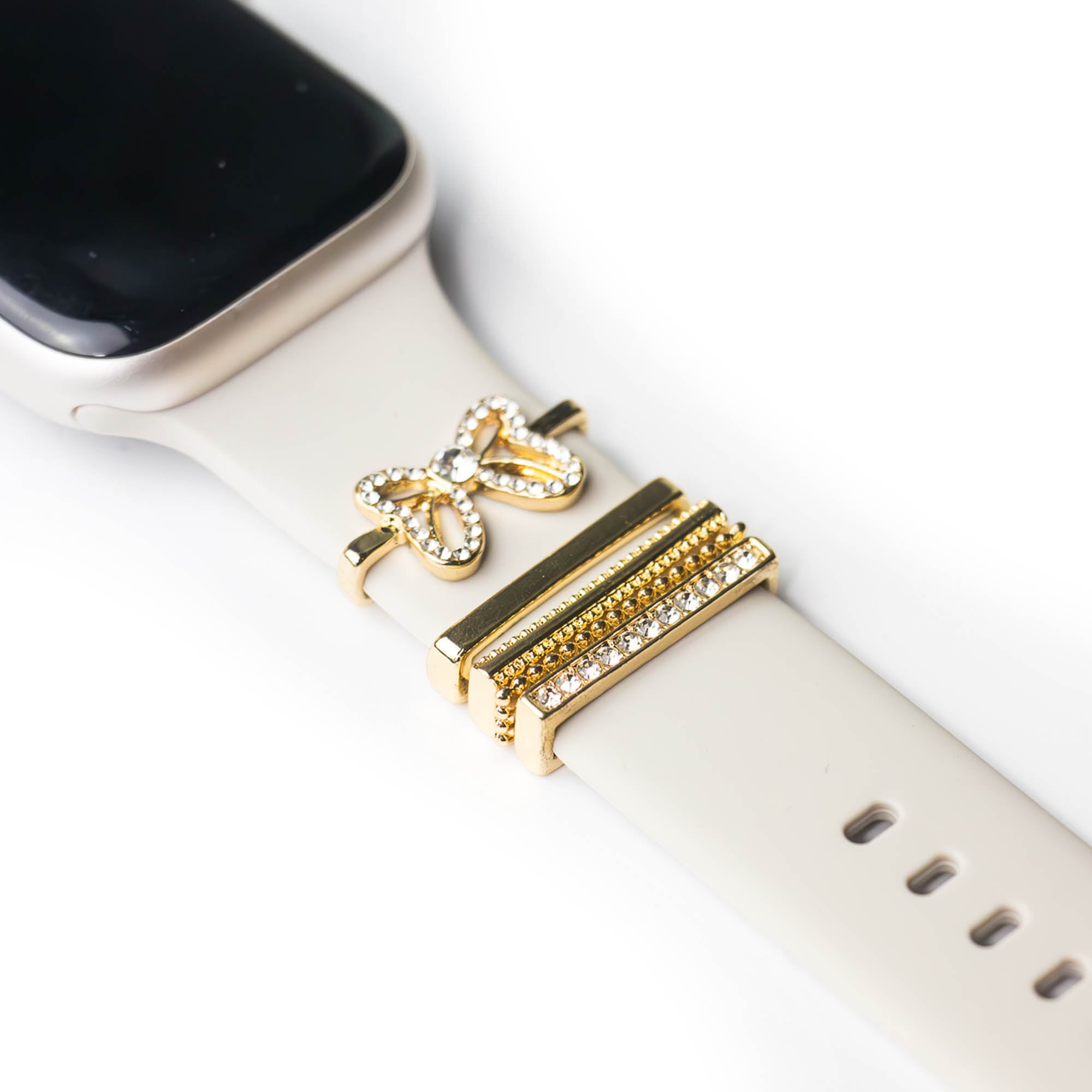 Apple Watch Charms Set verschiebbar Metall Anhänger Schmuckzubehör 