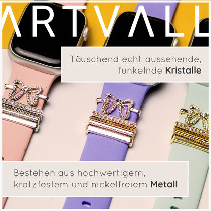 Apple Watch Charms Set verschiebbar Metall Anhänger Schmuckzubehör 