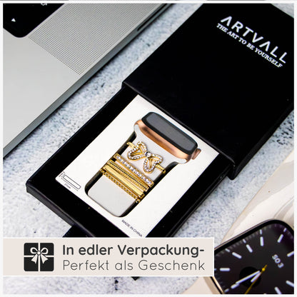 Apple Watch Charms Set verschiebbar Metall Anhänger Schmuckzubehör 