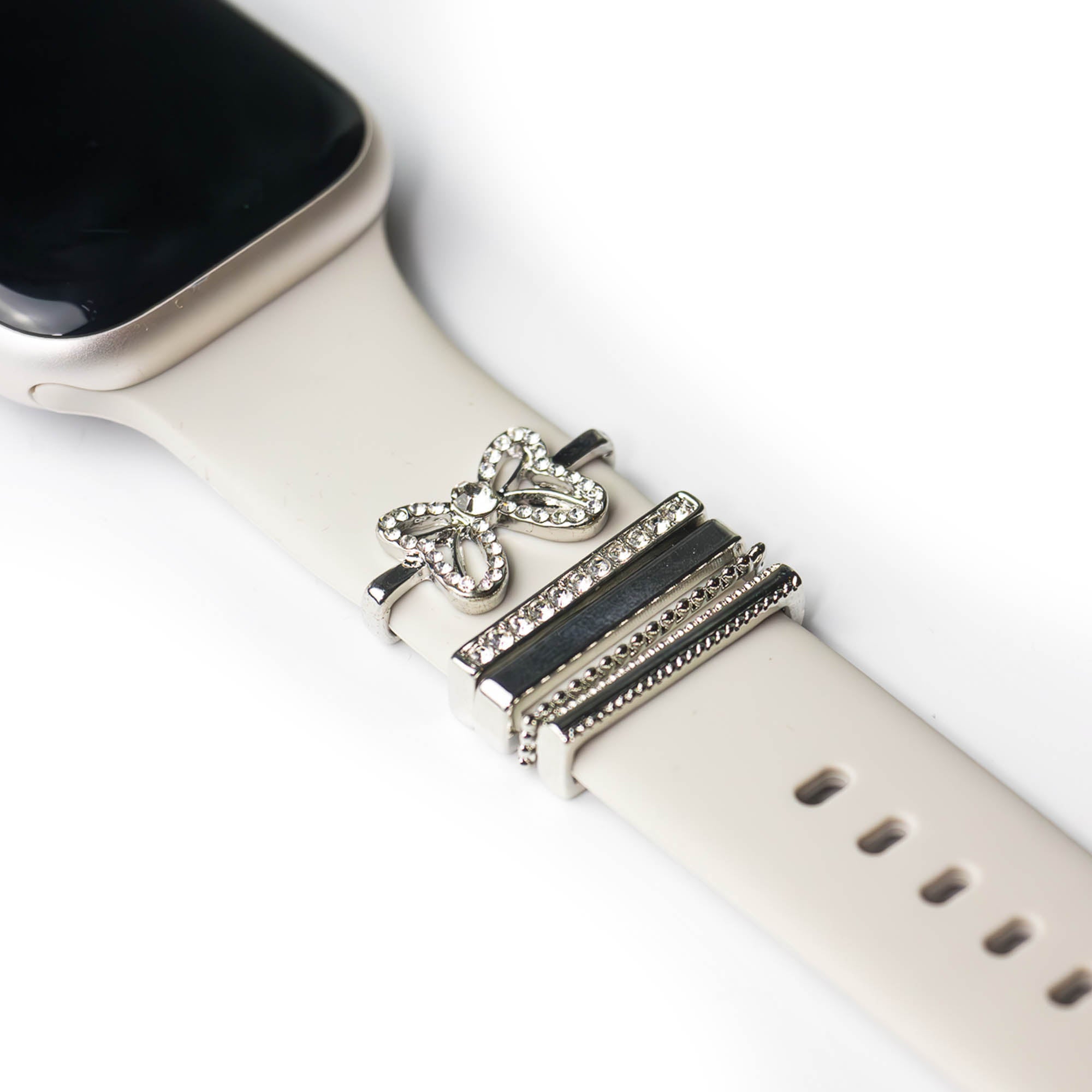 Apple Watch Charms Set verschiebbar Metall Anhänger Schmuckzubehör 