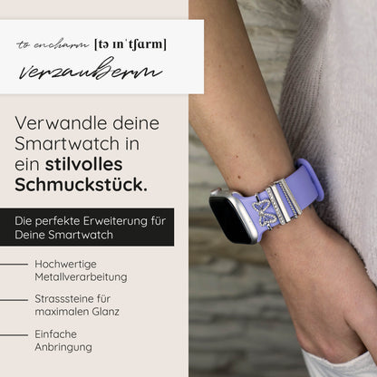 Apple Watch Charms Set verschiebbar Metall Anhänger Schmuckzubehör 