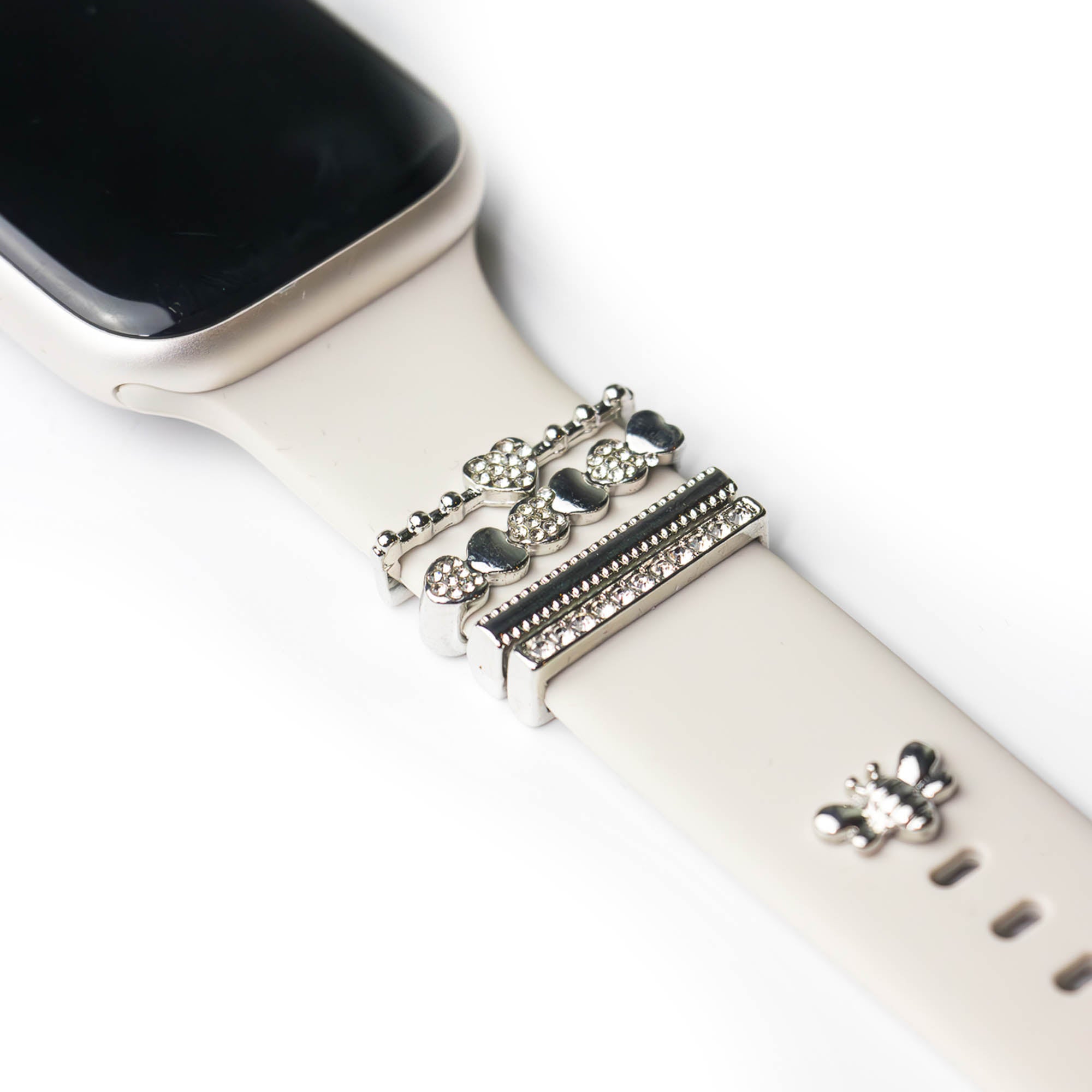 Apple Watch Charms Set verschiebbar Metall Anhänger Schmuckzubehör 