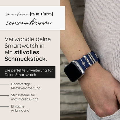 Apple Watch Charms Set verschiebbar Metall Anhänger Schmuckzubehör 