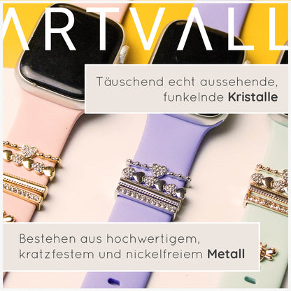 Apple Watch Charms Set verschiebbar Metall Anhänger Schmuckzubehör 