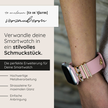 Apple Watch Charms Set verschiebbar Metall Anhänger Schmuckzubehör 