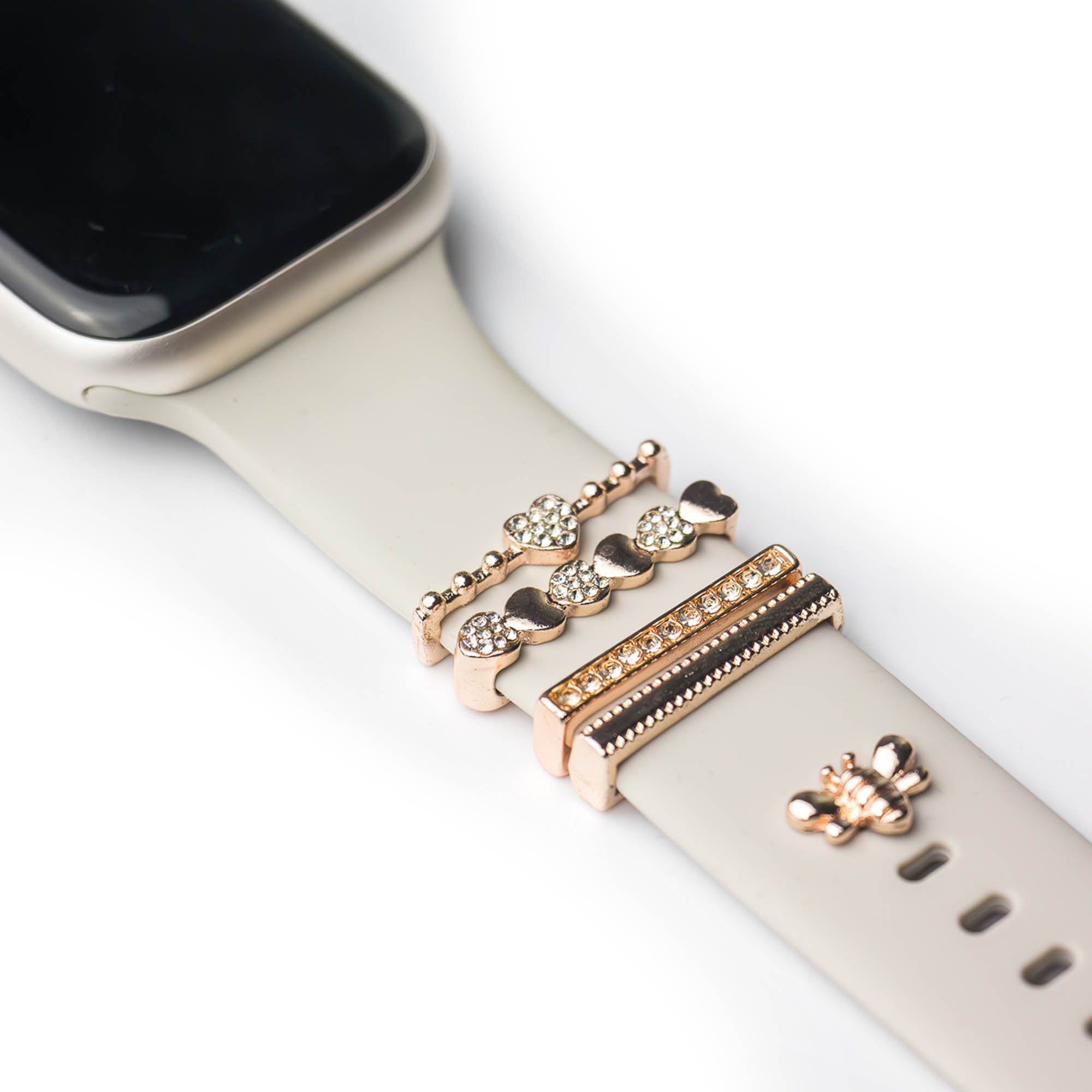 Apple Watch Charms Set verschiebbar Metall Anhänger Schmuckzubehör 