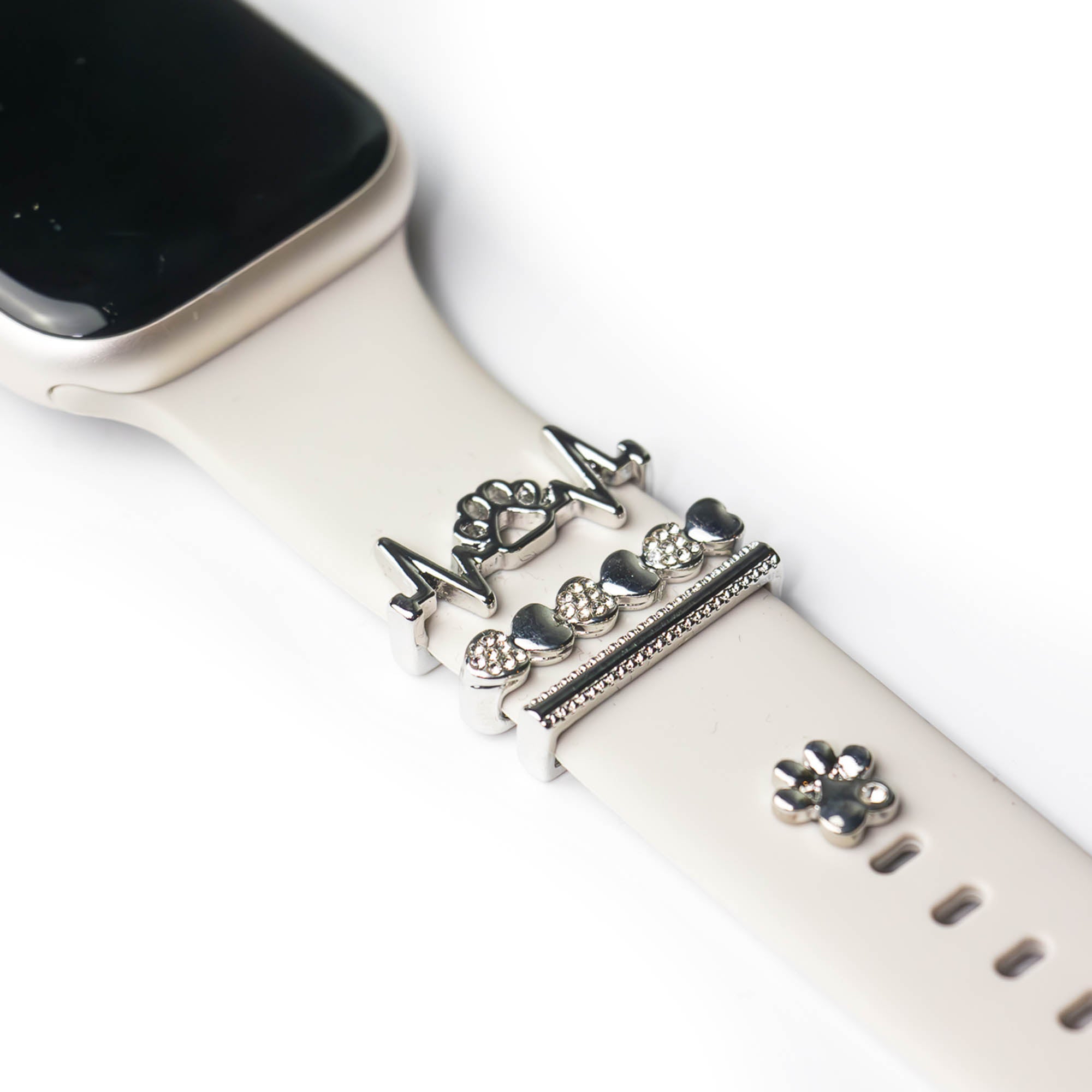 Apple Watch Charms Set verschiebbar Metall Anhänger Schmuckzubehör 