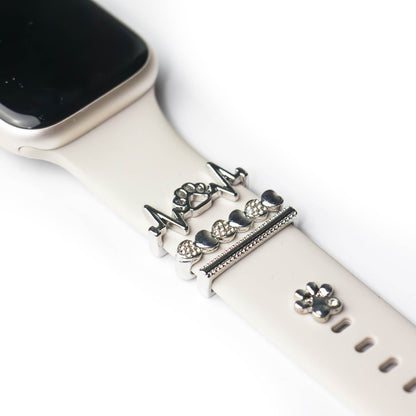 Apple Watch Charms Set verschiebbar Metall Anhänger Schmuckzubehör 