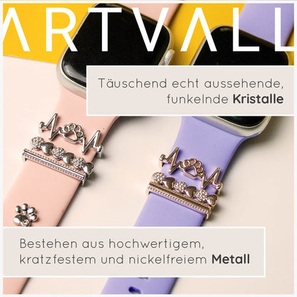 Apple Watch Charms Set verschiebbar Metall Anhänger Schmuckzubehör 