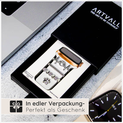 Apple Watch Charms Set verschiebbar Metall Anhänger Schmuckzubehör 