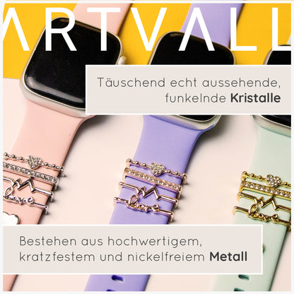 Apple Watch Charms Set verschiebbar Metall Anhänger Schmuckzubehör 