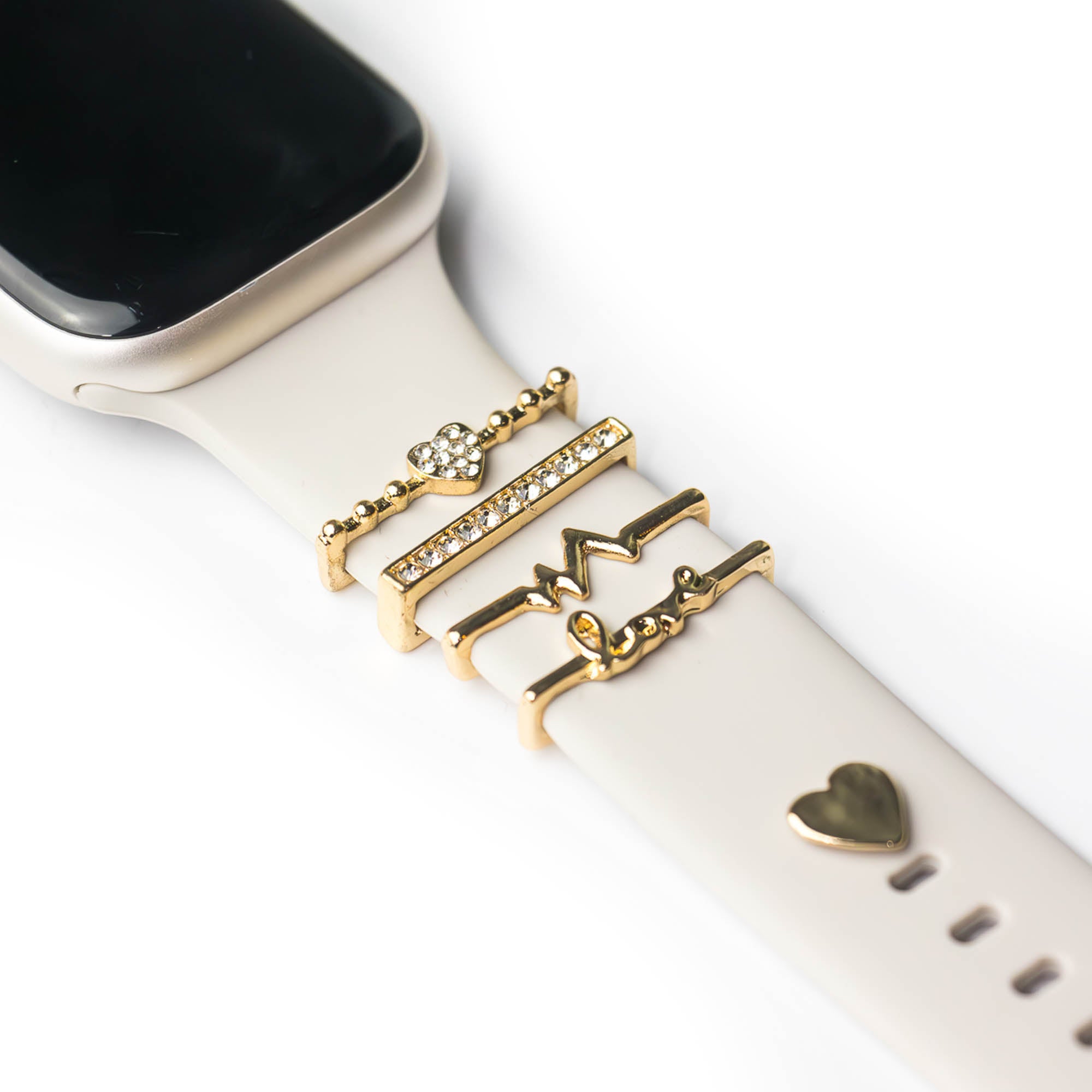 Apple Watch Charms Set verschiebbar Metall Anhänger Schmuckzubehör 