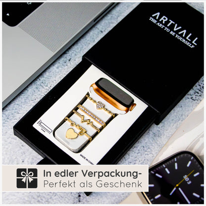 Apple Watch Charms Set verschiebbar Metall Anhänger Schmuckzubehör 