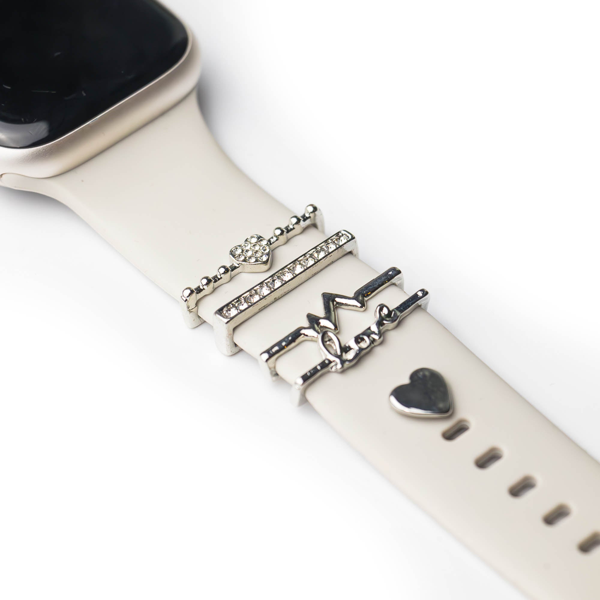 Apple Watch Charms Set verschiebbar Metall Anhänger Schmuckzubehör 