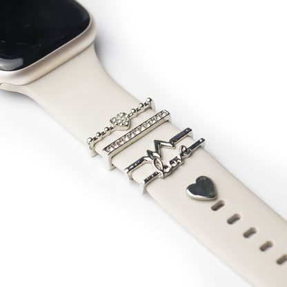 Apple Watch Charms Set verschiebbar Metall Anhänger Schmuckzubehör 