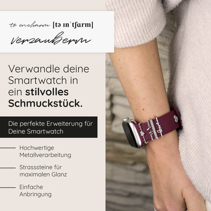 Apple Watch Charms Set verschiebbar Metall Anhänger Schmuckzubehör 