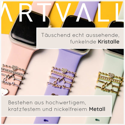 Apple Watch Charms Set verschiebbar Metall Anhänger Schmuckzubehör 