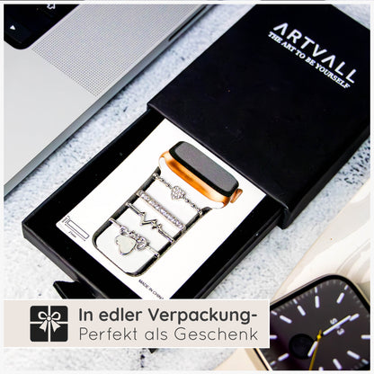 Apple Watch Charms Set verschiebbar Metall Anhänger Schmuckzubehör 