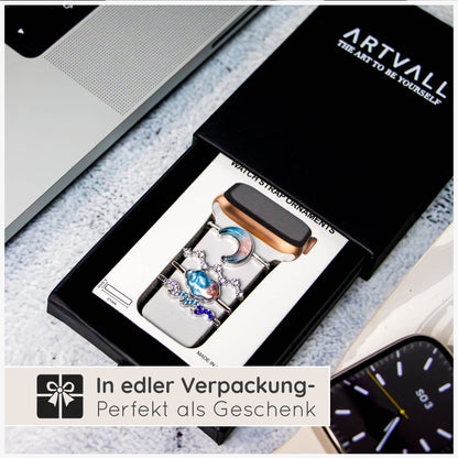 Apple Watch Charms Set verschiebbar Metall Anhänger Schmuckzubehör 
