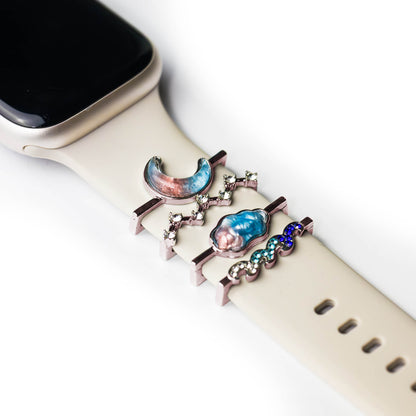 Apple Watch Charms Set verschiebbar Metall Anhänger Schmuckzubehör 