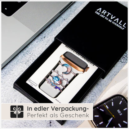 Apple Watch Charms Set verschiebbar Metall Anhänger Schmuckzubehör 