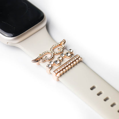 Apple Watch Charms Set verschiebbar Metall Anhänger Schmuckzubehör 