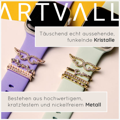 Apple Watch Charms Set verschiebbar Metall Anhänger Schmuckzubehör 