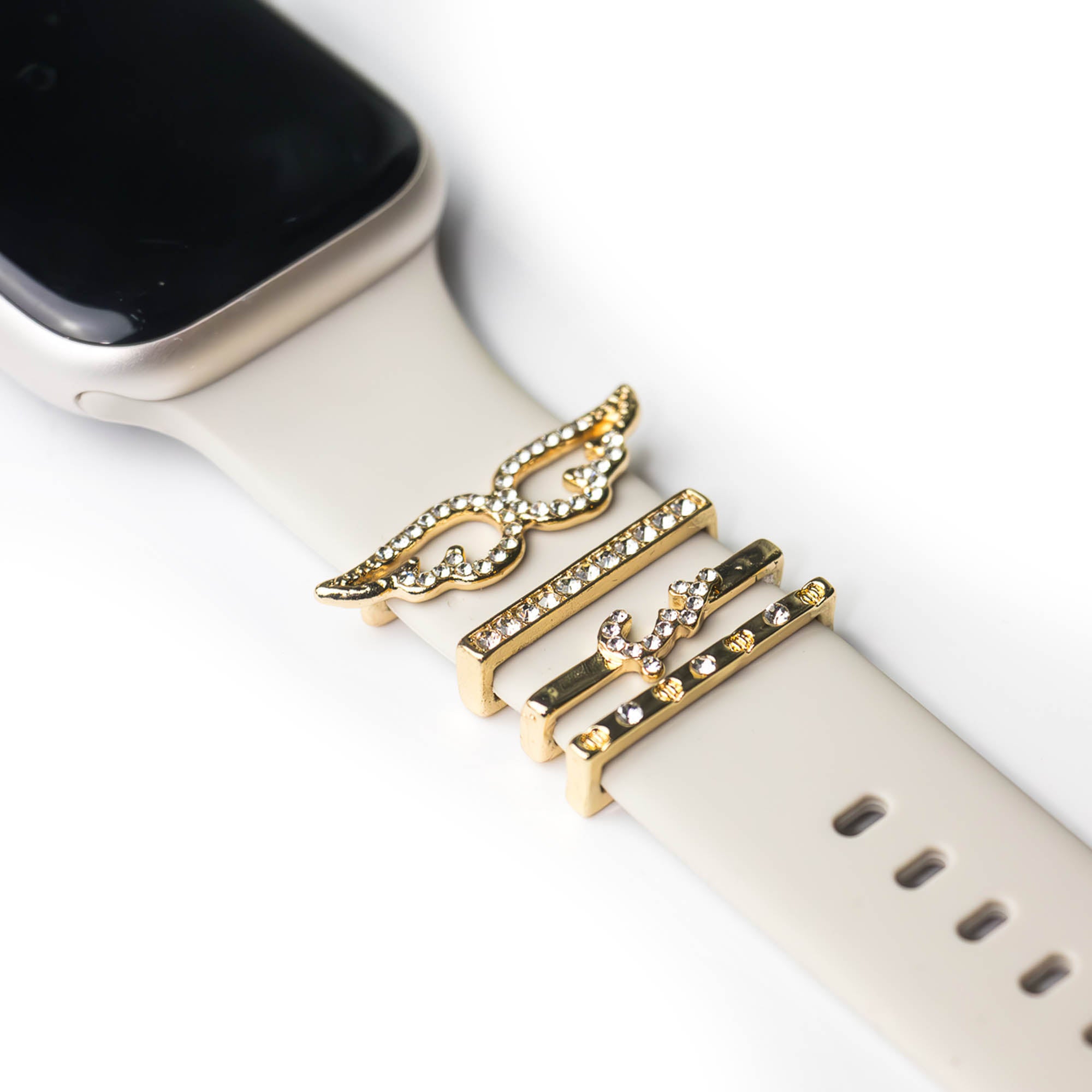 Apple Watch Charms Set verschiebbar Metall Anhänger Schmuckzubehör 