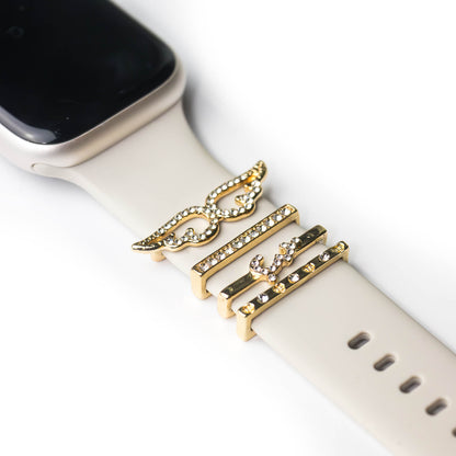 Apple Watch Charms Set verschiebbar Metall Anhänger Schmuckzubehör 