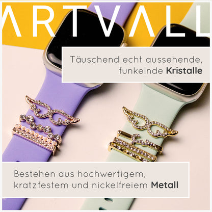 Apple Watch Charms Set verschiebbar Metall Anhänger Schmuckzubehör 