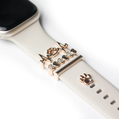 Apple Watch Charms Set verschiebbar Metall Anhänger Schmuckzubehör 