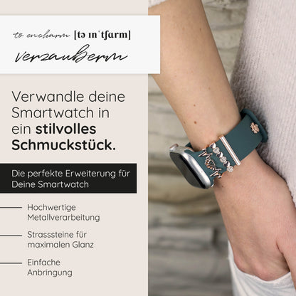 Apple Watch Charms Set verschiebbar Metall Anhänger Schmuckzubehör 