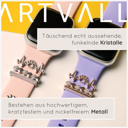 Apple Watch Charms Set verschiebbar Metall Anhänger Schmuckzubehör 