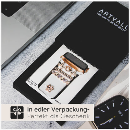 Apple Watch Charms Set verschiebbar Metall Anhänger Schmuckzubehör 