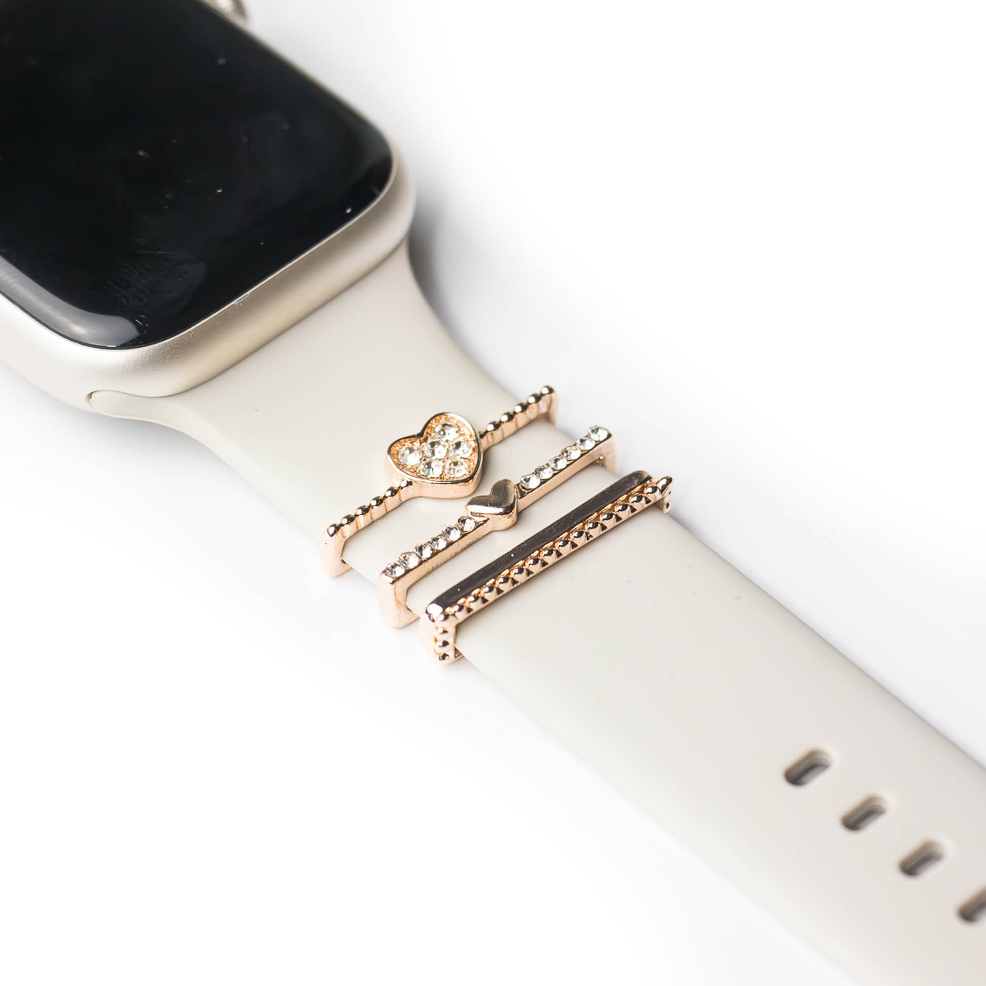 Apple Watch Charms Set verschiebbar Metall Anhänger Schmuckzubehör 