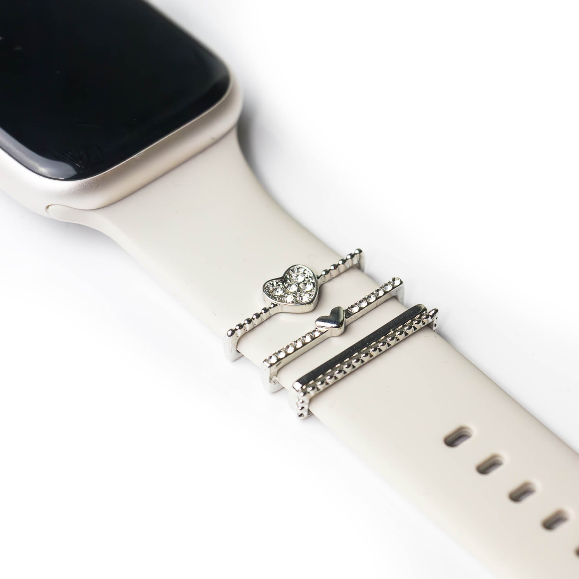 Apple Watch Charms Set verschiebbar Metall Anhänger Schmuckzubehör 