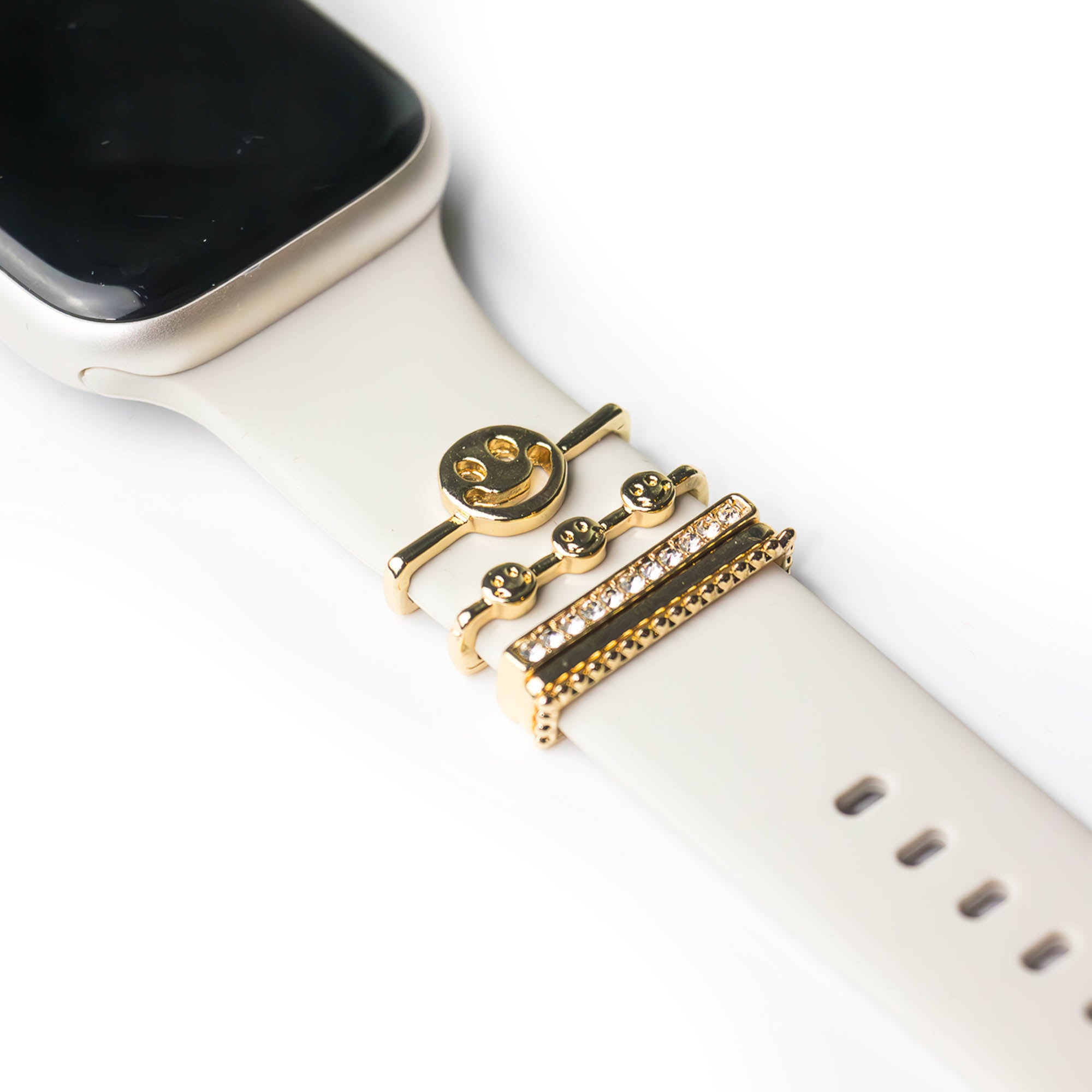 Apple Watch Charms Set verschiebbar Metall Anhänger Schmuckzubehör 