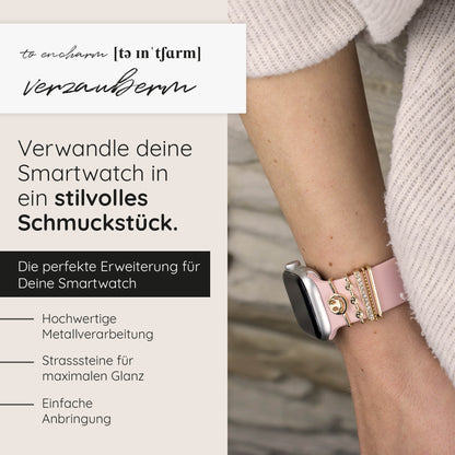 Apple Watch Charms Set verschiebbar Metall Anhänger Schmuckzubehör 