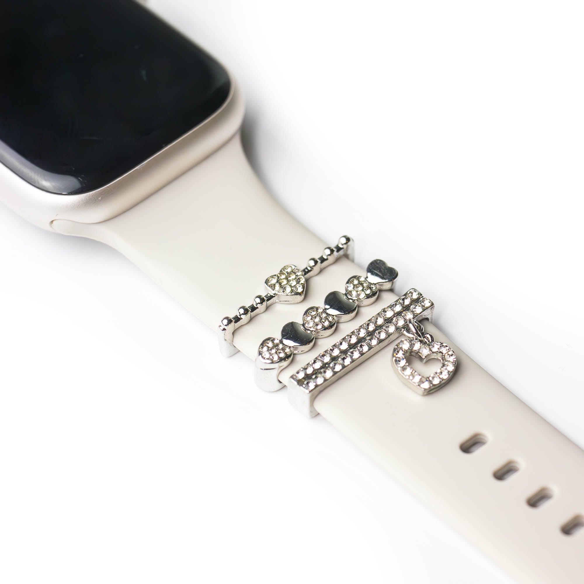 Apple Watch Charms Set verschiebbar Metall Anhänger Schmuckzubehör 