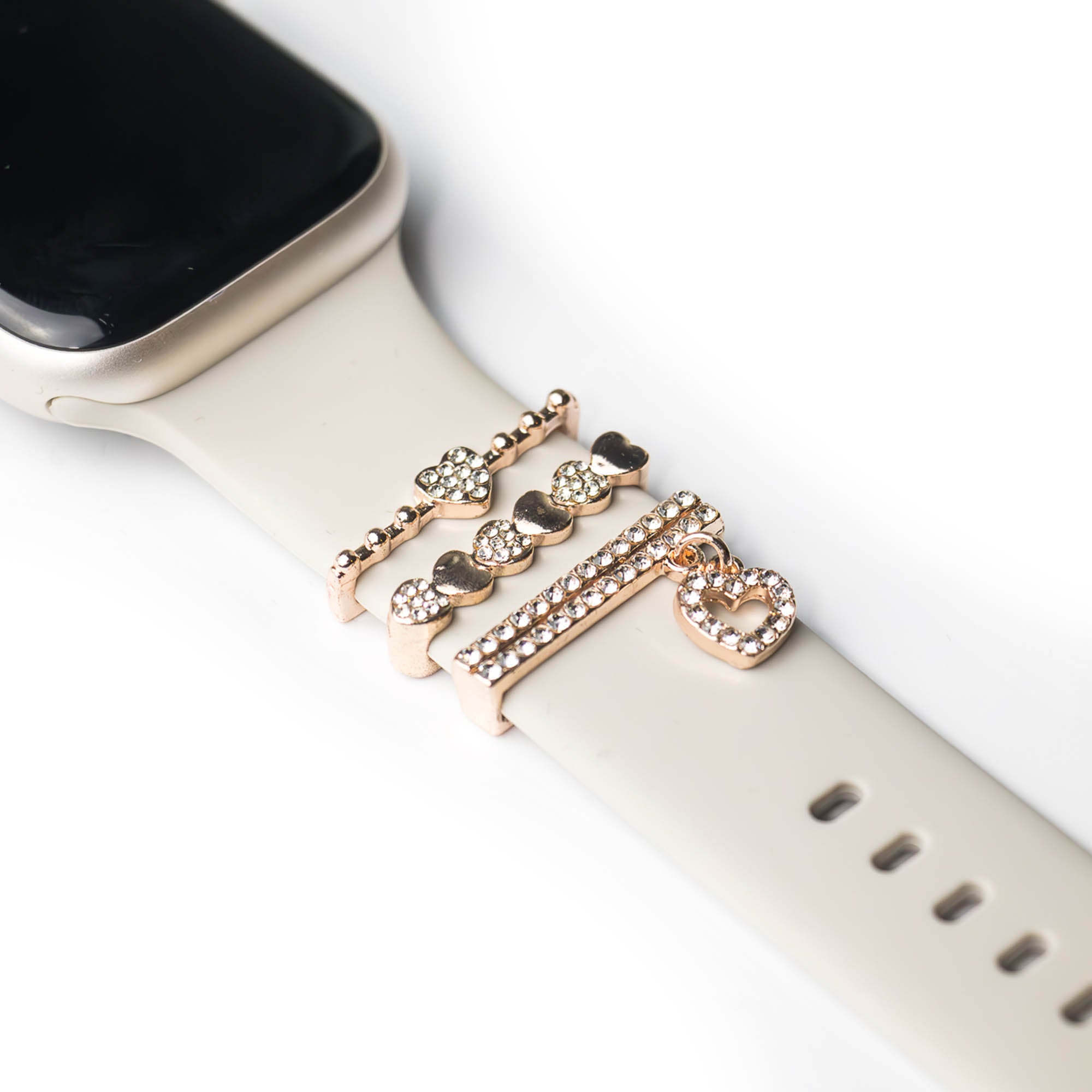 Apple Watch Charms Set verschiebbar Metall Anhänger Schmuckzubehör 