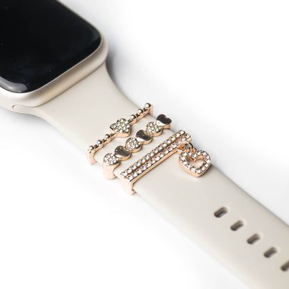 Apple Watch Charms Set verschiebbar Metall Anhänger Schmuckzubehör 