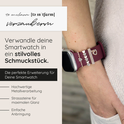 Apple Watch Charms Set verschiebbar Metall Anhänger Schmuckzubehör 
