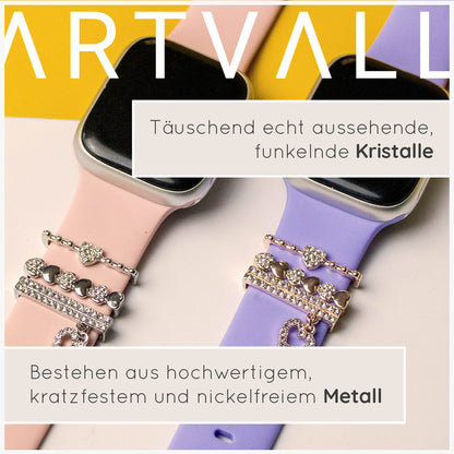 Apple Watch Charms Set verschiebbar Metall Anhänger Schmuckzubehör 