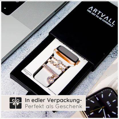 Apple Watch Charms Set verschiebbar Metall Anhänger Schmuckzubehör 