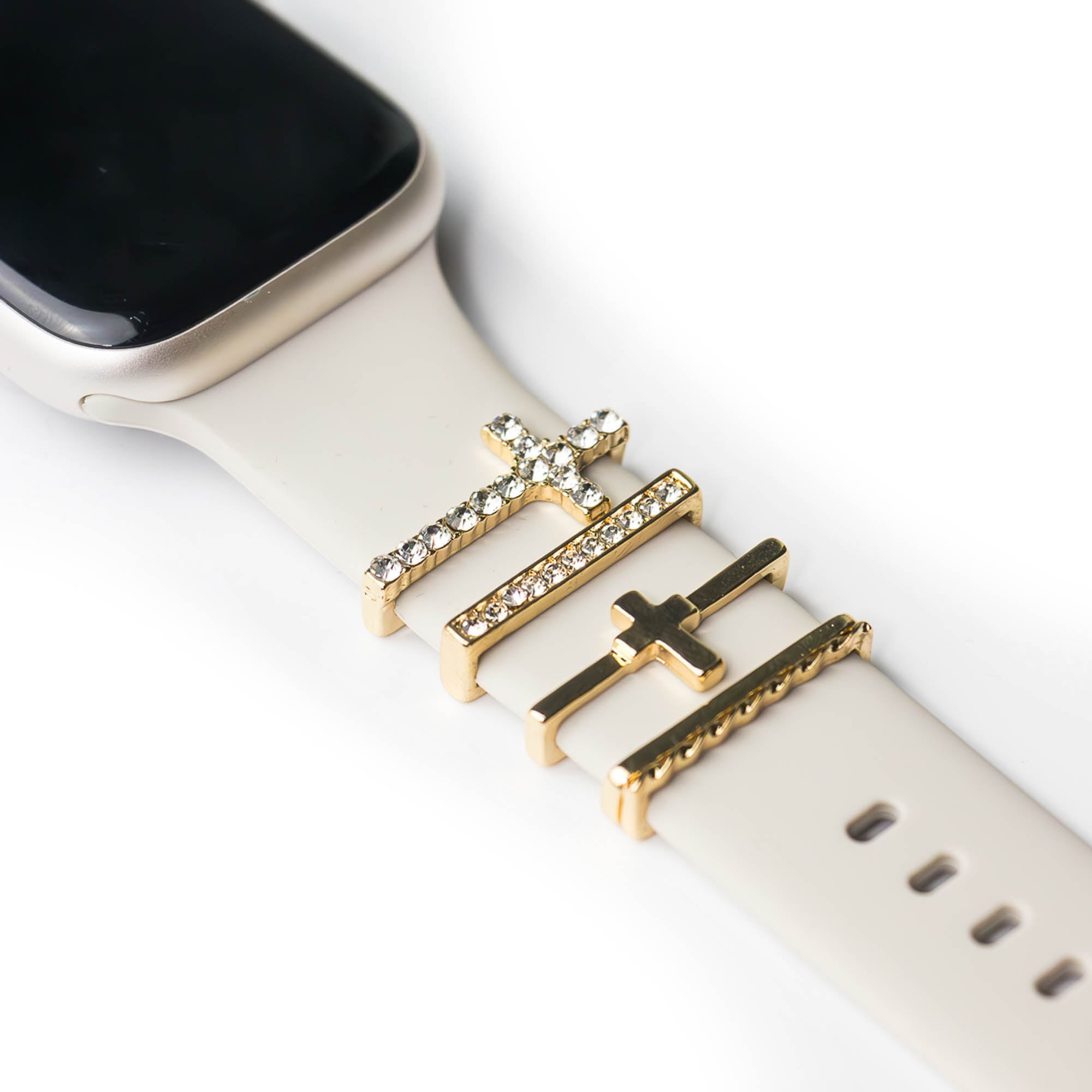 Apple Watch Charms Set verschiebbar Metall Anhänger Schmuckzubehör 