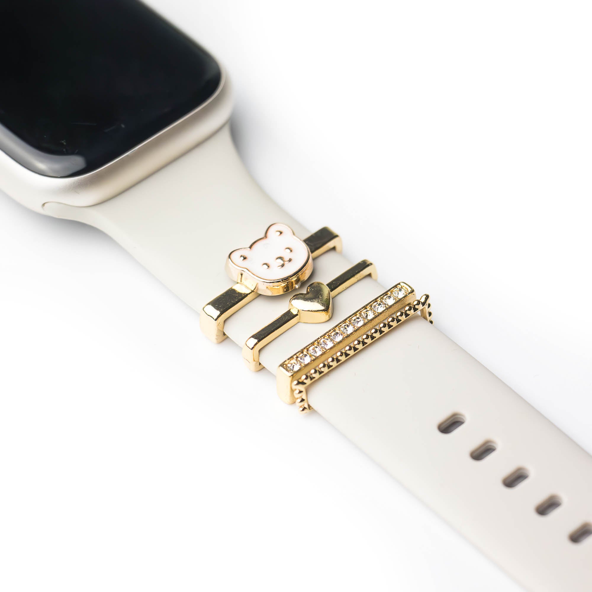 Apple Watch Charms Set verschiebbar Metall Anhänger Schmuckzubehör 