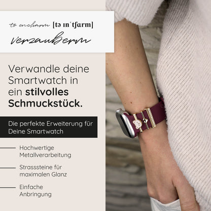 Apple Watch Charms Set verschiebbar Metall Anhänger Schmuckzubehör 