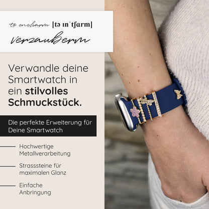 Apple Watch Charms Set verschiebbar Metall Anhänger Schmuckzubehör 