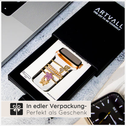 Apple Watch Charms Set verschiebbar Metall Anhänger Schmuckzubehör 